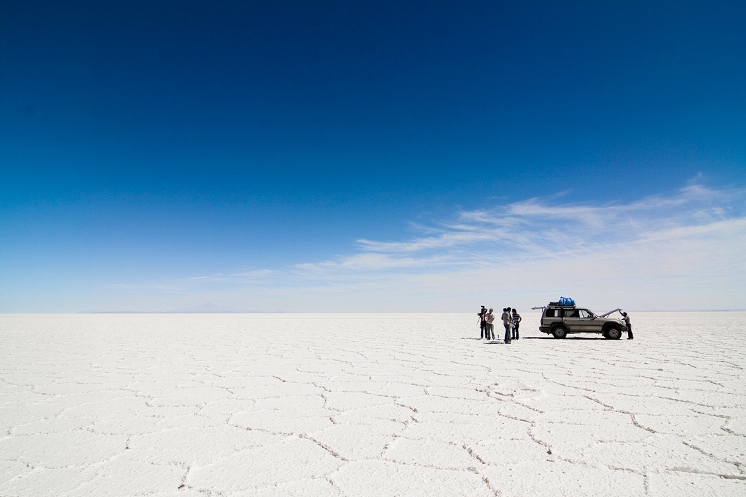 Extensión blanca del Salar de Uyuni
